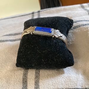 Lapis .925 silver cuff bracelet